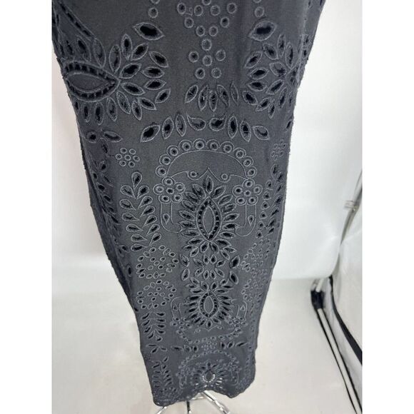 J. Mclaughlin Black Shift Dress Eyelet Embroidery Bainbridge Jewel XS - Picture 8 of 12